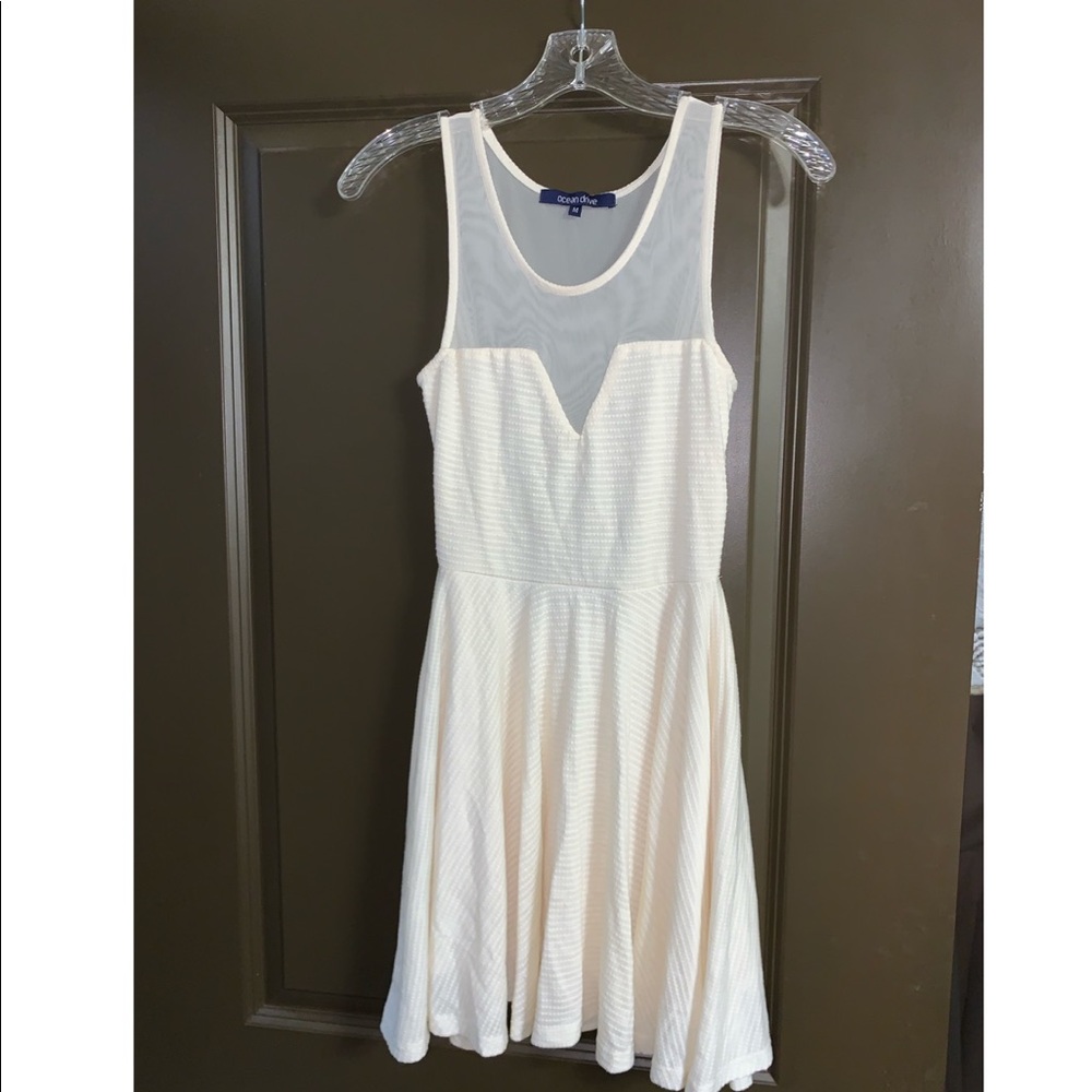Off white Ocean Drive mini dress open mesh back